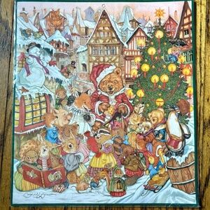 Vintage Michael Hague Santa Bear Christmas Advent Calendar Whimsical Woodland